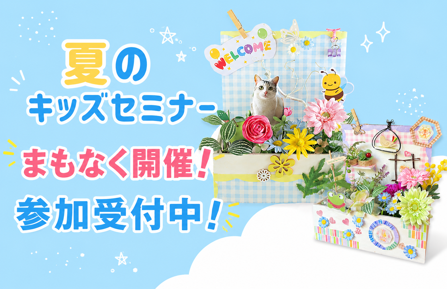 夏のキッズセミナーまもなく開催！参加受付中🌞